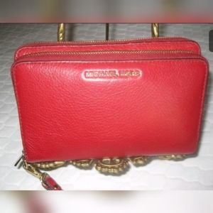 Michael Kors Red Wristlet/Wallet